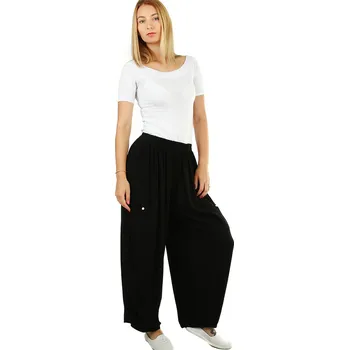 Dámské kalhoty Glara Letní dámské široké kalhoty s kapsami 471569