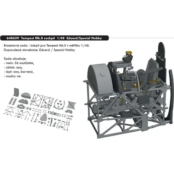 Plastikový model Eduard 1/48 Tempest Mk.II cockpit (EDUARD/SPECIAL HOBBY)