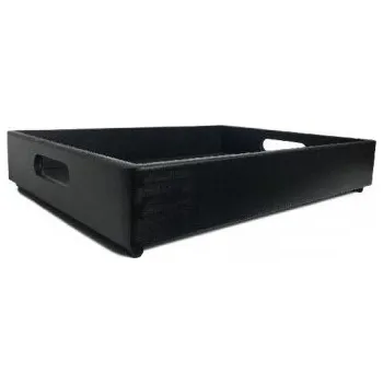 Úložný box Černá dřevěná bedýnka