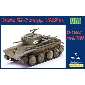 Plastikový model Unimodel 1/72 BT-7 tank mod. 1935