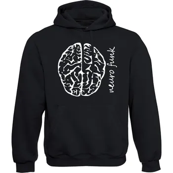 Pánská mikina Pánská mikina s kapucí Neuro Brain Velikost: M, Barva: Černá