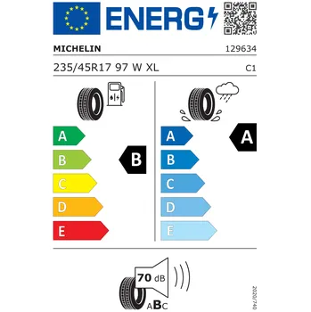 energetický štítek pneumatiky Michelin Primacy 4 235/45 R17 97 W XL
