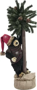 Vánoční dekorace Europalms Vánoční medvěd se stromkem 105 cm
