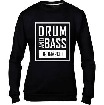 Dámská mikina Dámská mikina bez kapuce DNB černá Velikost: XS, Barva: Černá - Design 1