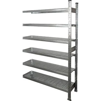 Dílenský regál Přístavný policový regál 2475x2100x600 mm, 6 polic + doprava zdarma