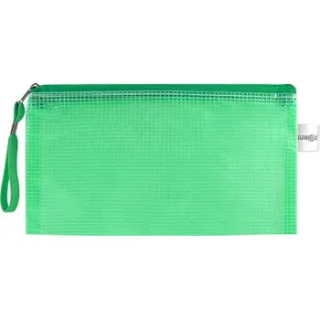 Obálka Síťovaná obálka se zipem PVC / DL, zelená