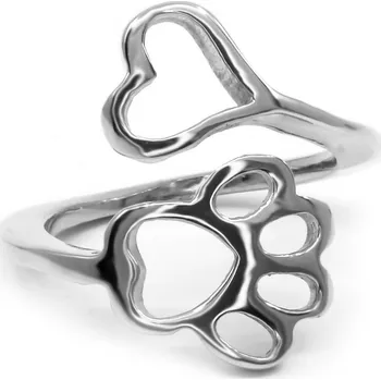 Prsten BRUNOshop.cz Prsten TLAPKA a SRDCE Velikost: 9 (EU: 59 - 61)