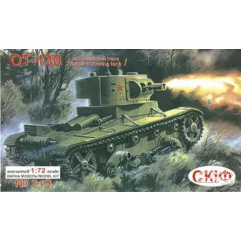 Plastikový model Unimodel 1/72 OT-130 Flame-throwing Tank (ex SKIF)