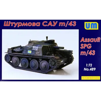 Plastikový model Unimodel 1/72 Assault SPG m/43