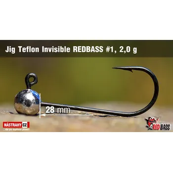 Nástraha Red Bass - Jig koule Teflon invisible 1 - 2g - VÝPRODEJ