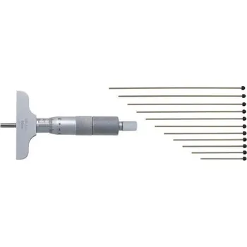 Hloubkoměr analogový 0-300 mm, výměnné nástavce (mitu-129-153)