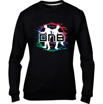 Dámská mikina Dámská mikina bez kapuce DNB DANCERS černá / bílá Velikost: XS, Barva: Černá