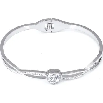 Náramek Ellami VERONA 1693 Náramek z chirurgické oceli s krystalem ve tvaru srdce Ellami