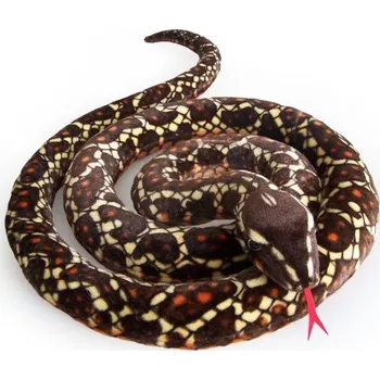 plyšák RONO Plyšový had 3 m Hnědý