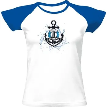 Dámské tričko Tričko s potiskem Nejlepší vodačka modrobílá verze dámské