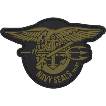 Nášivka 101INC Nášivka 3D plastová Navy Seals zelená