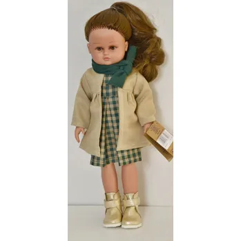 Panenka Realistická panenka Nani v podzimním kabátku - tmavé vlasy od firmy Lamagik ze Španělska (španělská panenka - 33 cm)