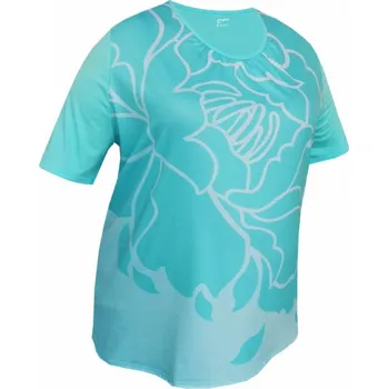 Dámské tričko, krátký rukáv KIZETA 881 tyrkysová 4XL