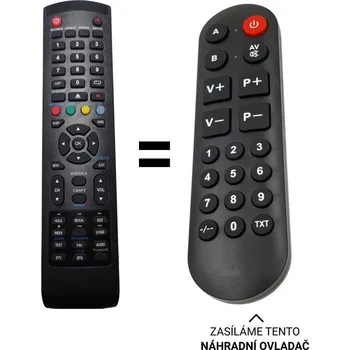 Dálkový ovladač Vivax TV40LE140T2S2,TV-40LE140T2S2 náhradní dálkový ovladač pro seniory