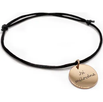 Náramek Krásné náramky Medailon s vlastním textem na přání - rose gold