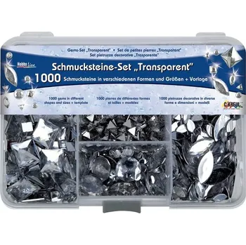 Speciální výtvarná barva Kreul Sada KREUL akrylové štrasové kamínky průhledné 1000ks
