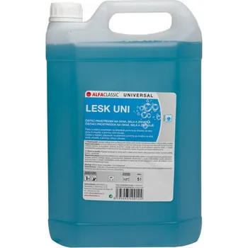 Čisticí prostředek na okna AlfaClassic LESK UNI, 5 l, lešticí prostředek na sklo