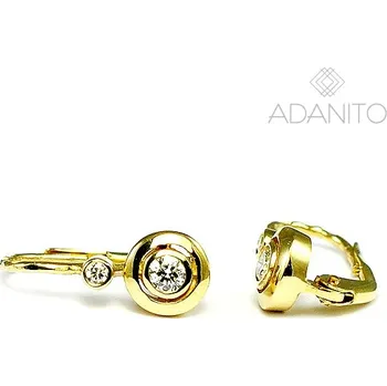 Náušnice Zlaté briliantové náušnice