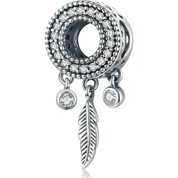 Přívěsek Bamoer stříbrný přívěsek Třpytivé peří