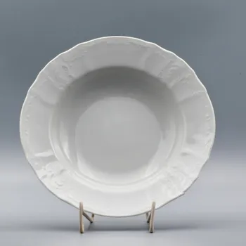 Talíř BERNADOTTE, Porcelánový Talíř hluboký 23 cm, bílá, Thun