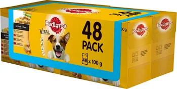 Krmivo pro psa Pedigree Vital Protection kapsička masový výběr se zeleninou ve šťávě 48 × 100 g