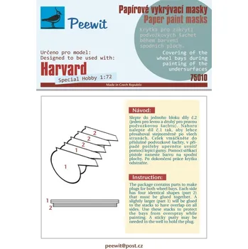 Plastikový model Peewit 1/72 Paper paint mask Harvard (SP.HOBBY)