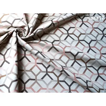 HEDVA ČESKÝ BROKÁT Luxusní brokát 160 50749 GEOMETR ecru | R17