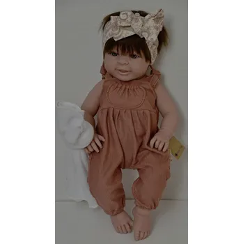 Panenka Realistické miminko - holčička - Paula v manšestrových kalhotách od firmy Lamagik (Realistická miminka ze Španělska)