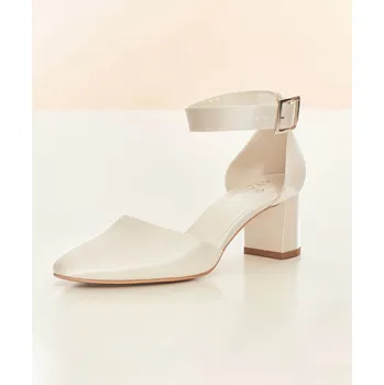 Dámské lodičky Bianco Evento Svatební obuv VERA saténové smetanové Barva: IVORY smetanová, Velikost: 36, Materiál: Krajka