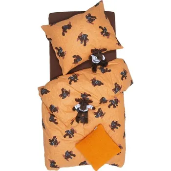 Povlečení SCANquilt povlečení KLASIK sobík žlutá 140 x 200/70 x 90 cm