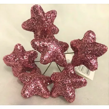 Dekorace - Hvězda na drátku Barva: růžová
