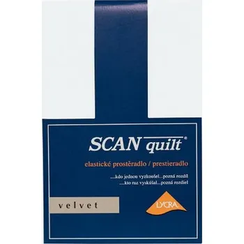 Prostěradlo SCANquilt napínací prostěradlo VELVET ELASTIC LYCRA bílá 90 x 200 cm