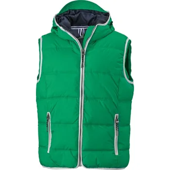 Pánská bunda Daiber Pánská prošívaná vesta Maritime JN1076 Barva: Zelená Irská - Bílá, Velikost: L
