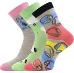 Dětské ponožky Boma 057-21-43 13/XIII - balení 3 různé páry v barevném mixu mix D / holka 25-29 (17-19)