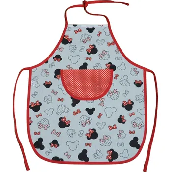 Kuchyňská zástěra Šatoli.cz Bavlněná zástěrka s červeným lemováním Minnie