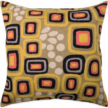 Polštář SCANquilt povlak ART WOOL secese béžovožlutá 45 x 45 cm