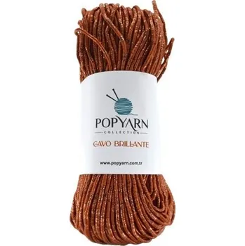 Příze POPYARN Příze Cavo brillante B07 - oranžová, 200g 100m