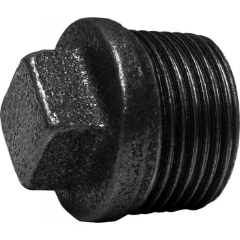 Fitinka Zátka se čtyřhranem černá 6/4" M