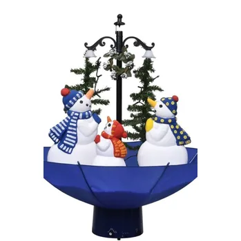 Vánoce Sněžící vánoční stromek s deštníkovým stojanem modrý