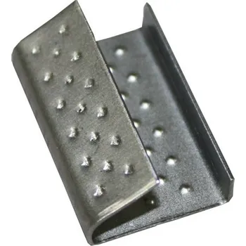 Stahovací páska 1000 ks - Spona vázací plechová 16mm pro pásku polypropylénovou šíře 16mm