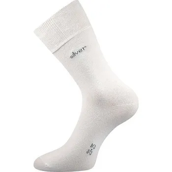 Pánské ponožky DESILVE společenské ponožky Lonka - balení 3 páry, i nadměrné velikosti Bílá 23-25 (35-38)