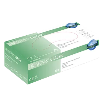 Vyšetřovací rukavice UNIGLOVES Latexové rukavice Classic, 100 ks Velikost: L