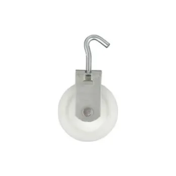 kladka Kladka s hákem, nylonová rolna 58mm, nosnost 90 kg, černá