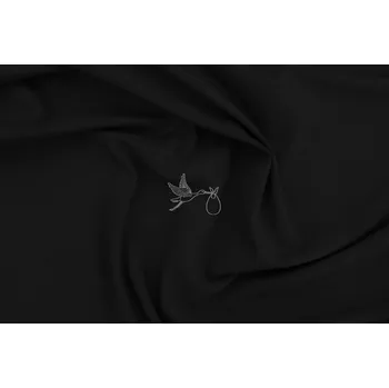 Jednobarevný úplet 180cm - Černá