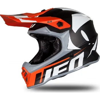 Helma na motorku HE192 NEON - off-road dětská oranžová moto přilba UFO - M (49-50cm)